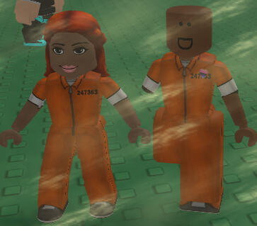 Me (right) and a friend (left) holding hands in Natural Disaster!