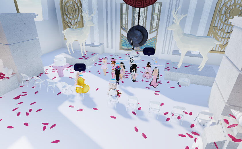 Attending one of my friend's Roblox weddings!