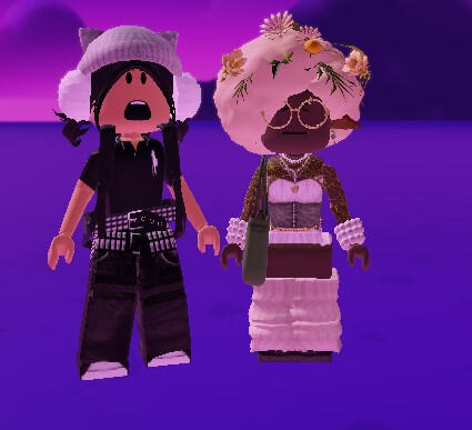 Me (right) and my friend (left) playing an avatar editor game!